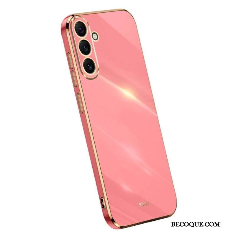 Kuori Samsung Galaxy A54 5G Silikoniset Kultaiset Reunat