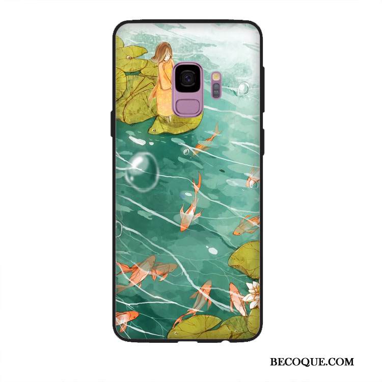 Kuori Samsung Galaxy A6 Kohokuviointi Puhelimen Kuoret Vihreä, Kotelo Samsung Galaxy A6 Tuuli Kiinalainen Tyyli