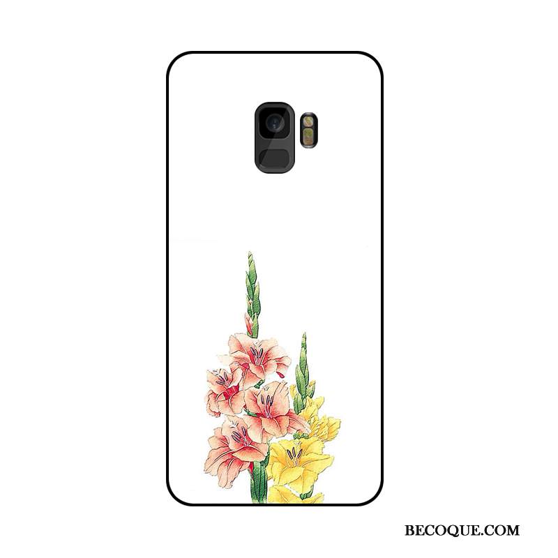 Kuori Samsung Galaxy A6 Kohokuviointi Valkoinen Väriset, Kotelo Samsung Galaxy A6 Suojaus Puhelimen Kuoret Kukka