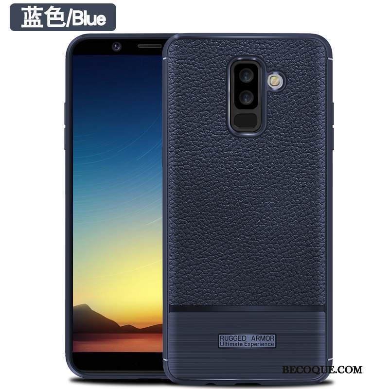 Kuori Samsung Galaxy A6+ Laukut Murtumaton Sininen, Kotelo Samsung Galaxy A6+ Suojaus Trendi Puhelimen Kuoret