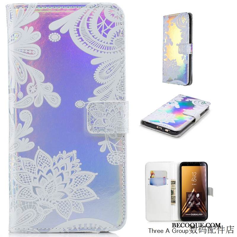 Kuori Samsung Galaxy A6 Laukut Sininen Puhelimen Kuoret, Kotelo Samsung Galaxy A6 Nahka