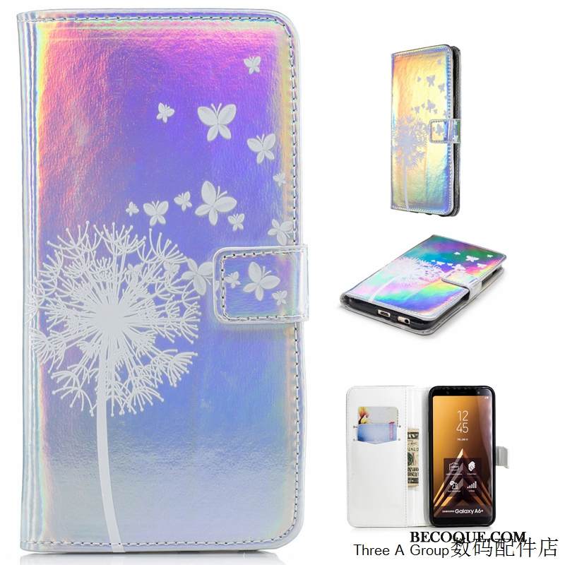 Kuori Samsung Galaxy A6 Laukut Sininen Puhelimen Kuoret, Kotelo Samsung Galaxy A6 Nahka