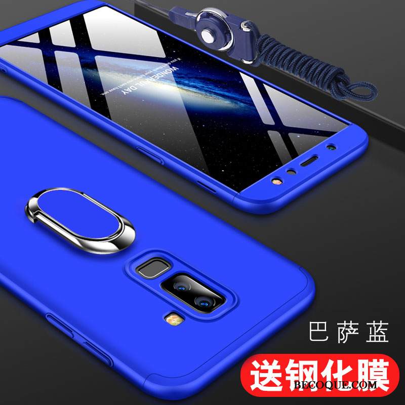 Kuori Samsung Galaxy A6+ Luova Puhelimen Kuoret Yksinkertainen, Kotelo Samsung Galaxy A6+ Laukut Kova Punainen