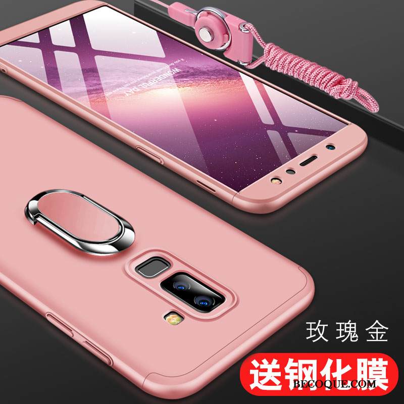 Kuori Samsung Galaxy A6+ Luova Puhelimen Kuoret Yksinkertainen, Kotelo Samsung Galaxy A6+ Laukut Kova Punainen