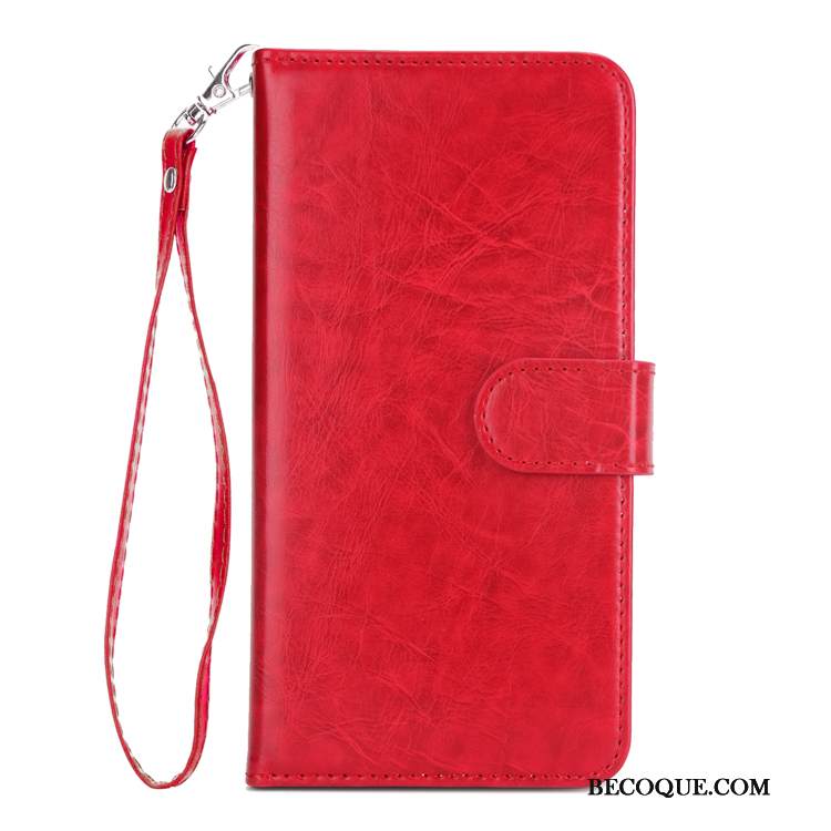 Kuori Samsung Galaxy A6 Nahka Punainen Puhelimen Kuoret, Kotelo Samsung Galaxy A6 Kuoret Murtumaton