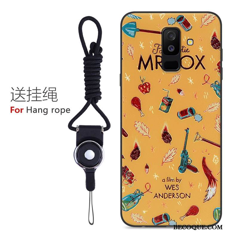 Kuori Samsung Galaxy A6+ Silikoni Puhelimen Kuoret Persoonallisuus, Kotelo Samsung Galaxy A6+ Kohokuviointi