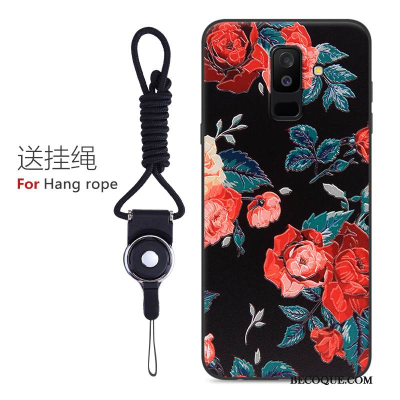 Kuori Samsung Galaxy A6+ Silikoni Puhelimen Kuoret Persoonallisuus, Kotelo Samsung Galaxy A6+ Kohokuviointi