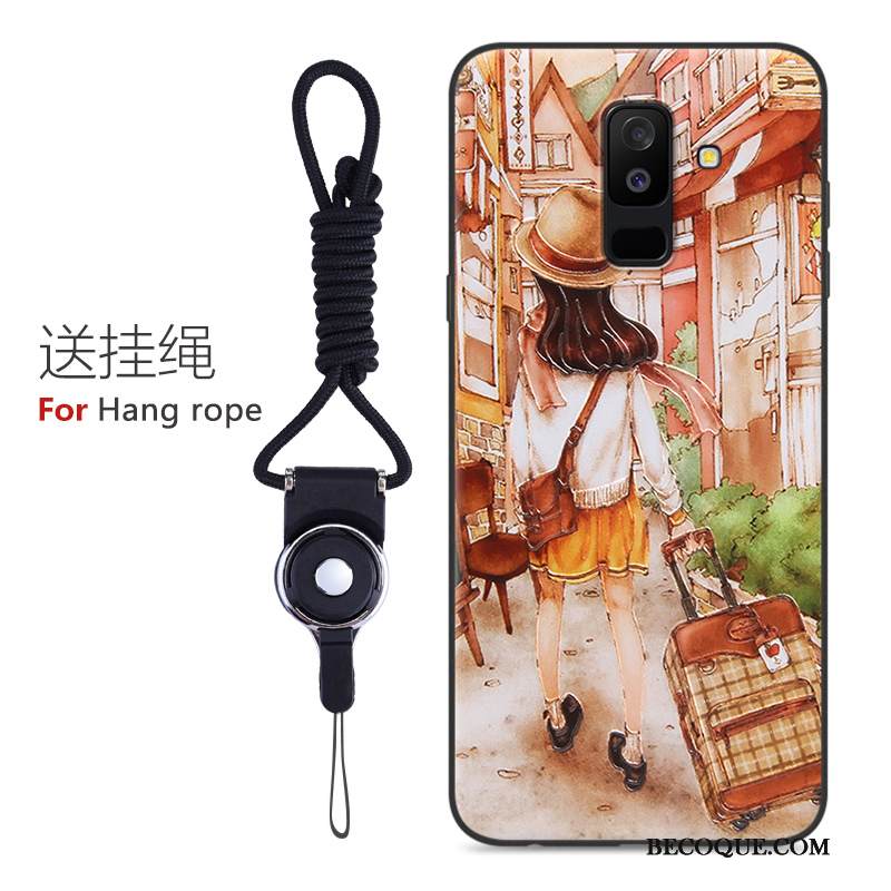 Kuori Samsung Galaxy A6+ Silikoni Puhelimen Kuoret Persoonallisuus, Kotelo Samsung Galaxy A6+ Kohokuviointi