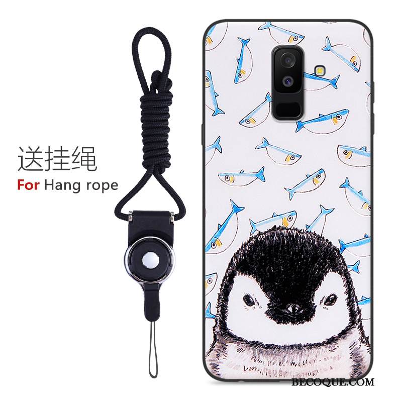 Kuori Samsung Galaxy A6+ Silikoni Puhelimen Kuoret Persoonallisuus, Kotelo Samsung Galaxy A6+ Kohokuviointi