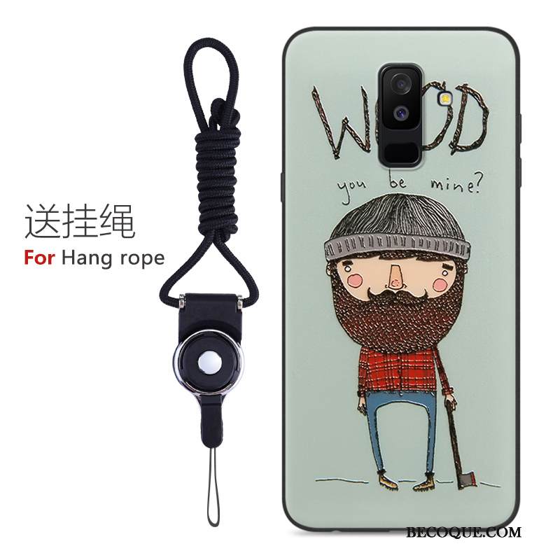 Kuori Samsung Galaxy A6+ Silikoni Puhelimen Kuoret Persoonallisuus, Kotelo Samsung Galaxy A6+ Kohokuviointi