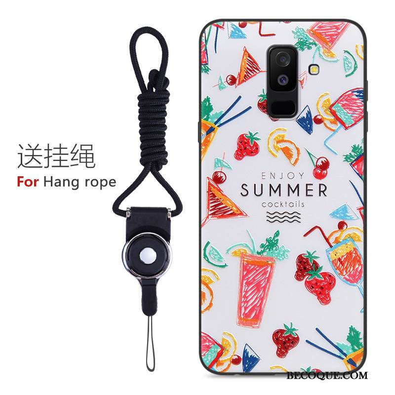 Kuori Samsung Galaxy A6+ Silikoni Puhelimen Kuoret Persoonallisuus, Kotelo Samsung Galaxy A6+ Kohokuviointi