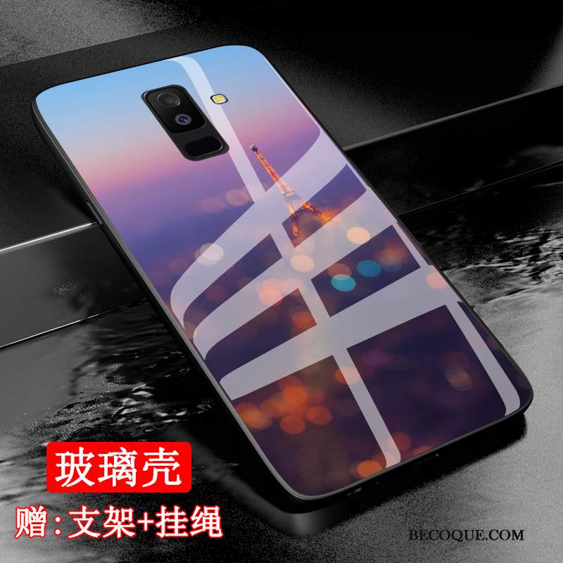 Kuori Samsung Galaxy A6+ Suojaus Malli Muokata, Kotelo Samsung Galaxy A6+ Karkaisu Lasi