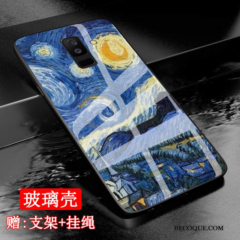 Kuori Samsung Galaxy A6+ Suojaus Malli Muokata, Kotelo Samsung Galaxy A6+ Karkaisu Lasi