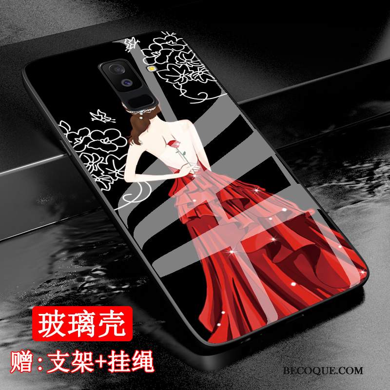 Kuori Samsung Galaxy A6+ Suojaus Malli Muokata, Kotelo Samsung Galaxy A6+ Karkaisu Lasi