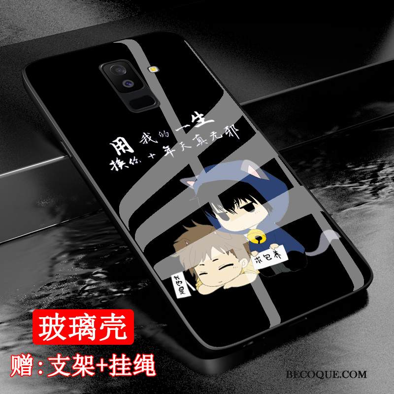 Kuori Samsung Galaxy A6+ Suojaus Malli Muokata, Kotelo Samsung Galaxy A6+ Karkaisu Lasi