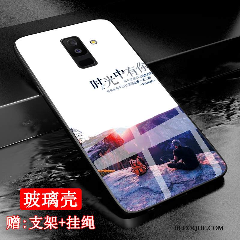 Kuori Samsung Galaxy A6+ Suojaus Malli Muokata, Kotelo Samsung Galaxy A6+ Karkaisu Lasi