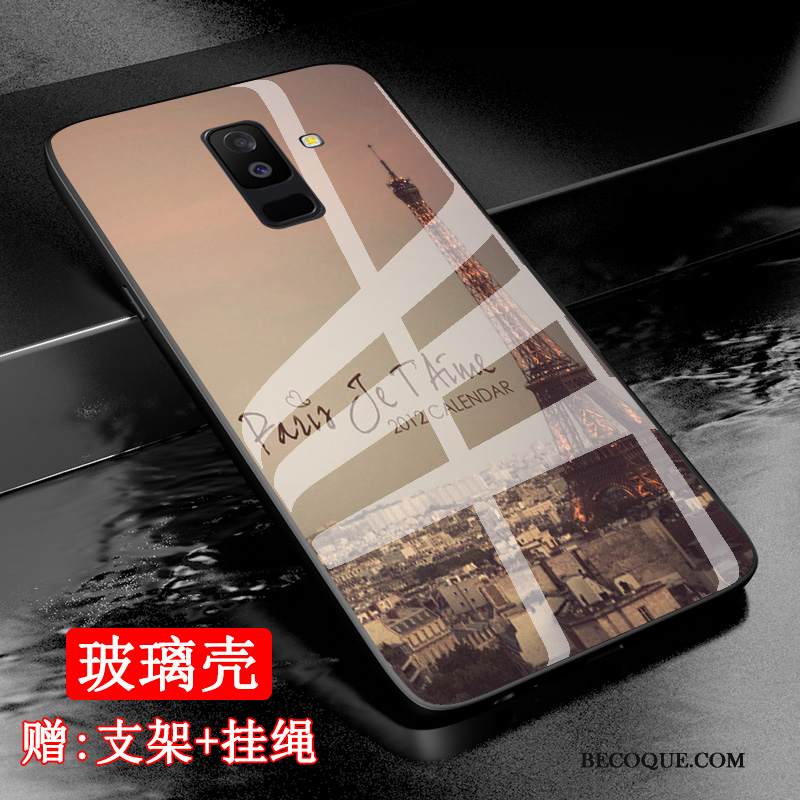 Kuori Samsung Galaxy A6+ Suojaus Malli Muokata, Kotelo Samsung Galaxy A6+ Karkaisu Lasi