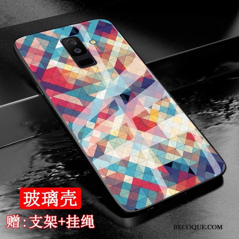 Kuori Samsung Galaxy A6+ Suojaus Malli Muokata, Kotelo Samsung Galaxy A6+ Karkaisu Lasi