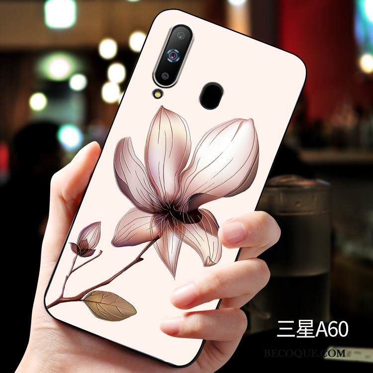 Kuori Samsung Galaxy A60 Kohokuviointi Vihreä Muokata, Kotelo Samsung Galaxy A60 Silikoni Murtumaton Pesty Suede