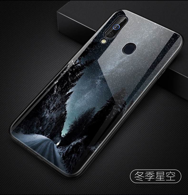 Kuori Samsung Galaxy A60 Laukut Lasi Vihreä, Kotelo Samsung Galaxy A60 Suojaus Puhelimen Kuoret