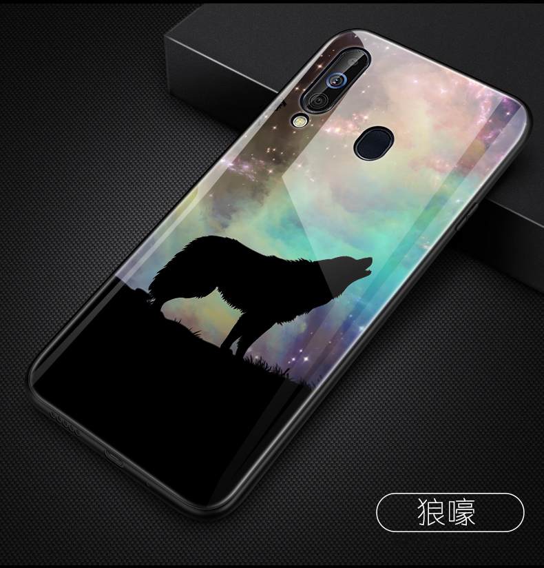 Kuori Samsung Galaxy A60 Laukut Lasi Vihreä, Kotelo Samsung Galaxy A60 Suojaus Puhelimen Kuoret