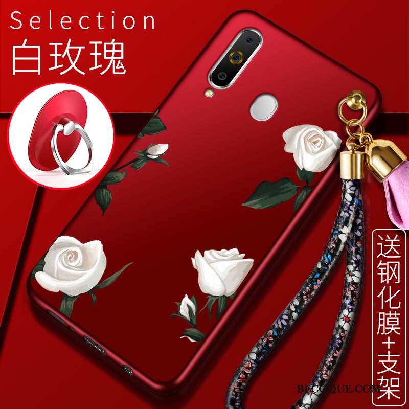 Kuori Samsung Galaxy A60 Pehmeä Neste Punainen Puhelimen Kuoret, Kotelo Samsung Galaxy A60 Ihana