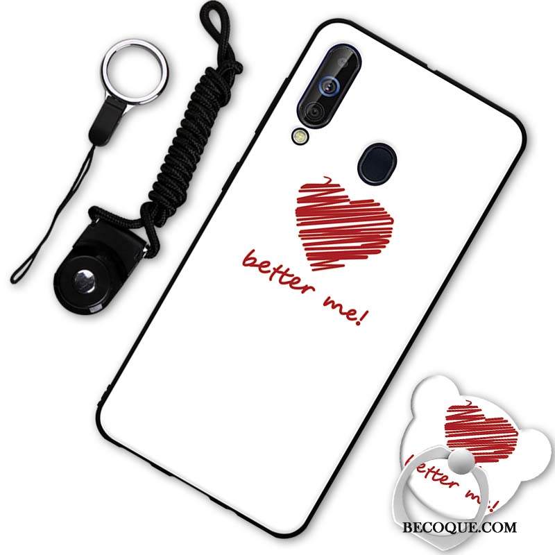 Kuori Samsung Galaxy A60 Silikoni Murtumaton Punainen, Kotelo Samsung Galaxy A60 Suojaus Pesty Suede Puhelimen Kuoret