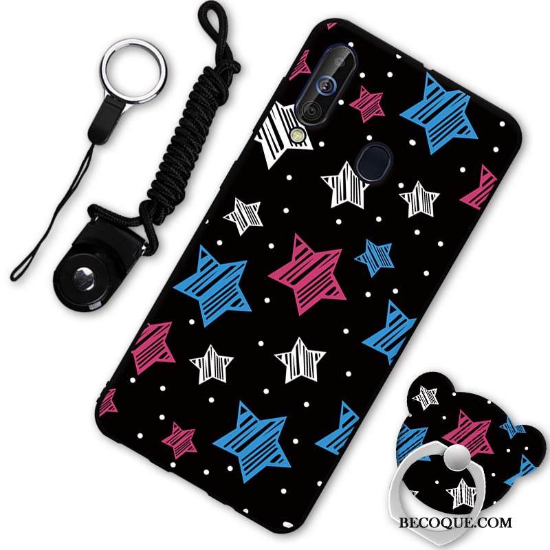 Kuori Samsung Galaxy A60 Silikoni Murtumaton Punainen, Kotelo Samsung Galaxy A60 Suojaus Pesty Suede Puhelimen Kuoret