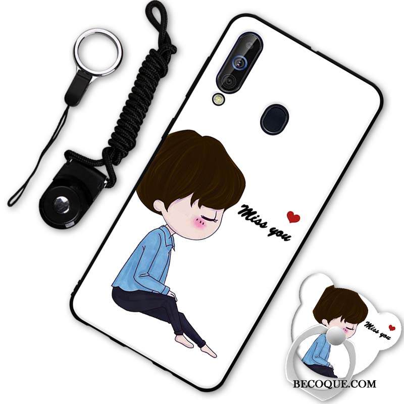 Kuori Samsung Galaxy A60 Silikoni Murtumaton Punainen, Kotelo Samsung Galaxy A60 Suojaus Pesty Suede Puhelimen Kuoret