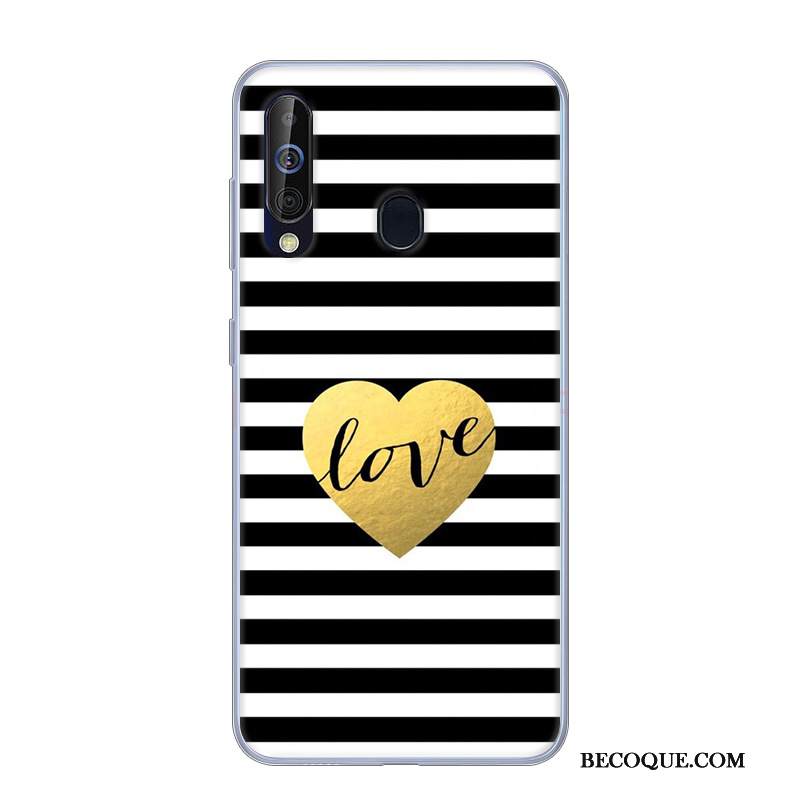 Kuori Samsung Galaxy A60 Silikoni Murtumaton Valkoinen, Kotelo Samsung Galaxy A60 Suojaus Jauhe Puhelimen Kuoret