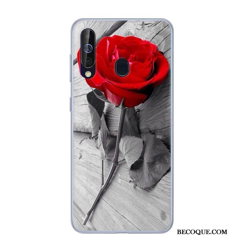 Kuori Samsung Galaxy A60 Silikoni Murtumaton Valkoinen, Kotelo Samsung Galaxy A60 Suojaus Jauhe Puhelimen Kuoret