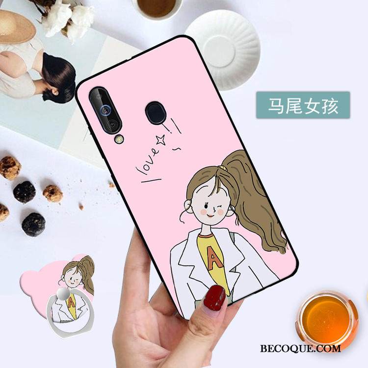 Kuori Samsung Galaxy A60 Suojaus Kalvo Musta, Kotelo Samsung Galaxy A60 Karkaisu