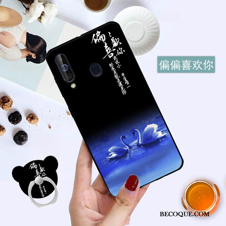 Kuori Samsung Galaxy A60 Suojaus Kalvo Musta, Kotelo Samsung Galaxy A60 Karkaisu