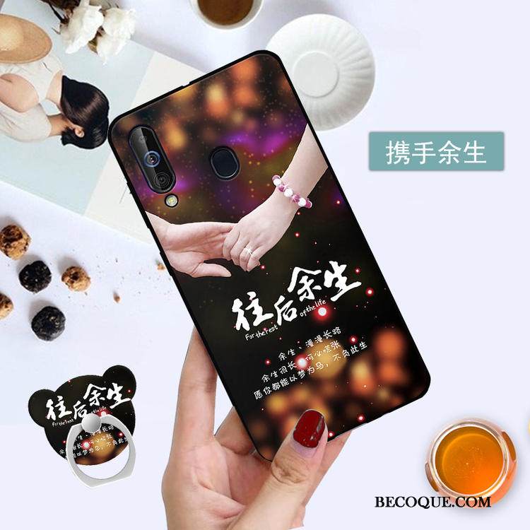 Kuori Samsung Galaxy A60 Suojaus Kalvo Musta, Kotelo Samsung Galaxy A60 Karkaisu