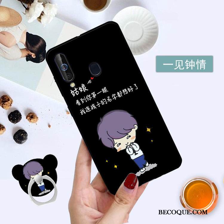 Kuori Samsung Galaxy A60 Suojaus Kalvo Musta, Kotelo Samsung Galaxy A60 Karkaisu