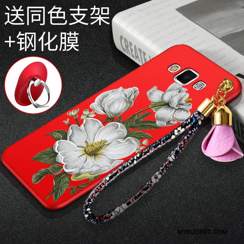 Kuori Samsung Galaxy A7 2015 Laukut Puhelimen Kuoret Punainen, Kotelo Samsung Galaxy A7 2015 Silikoni