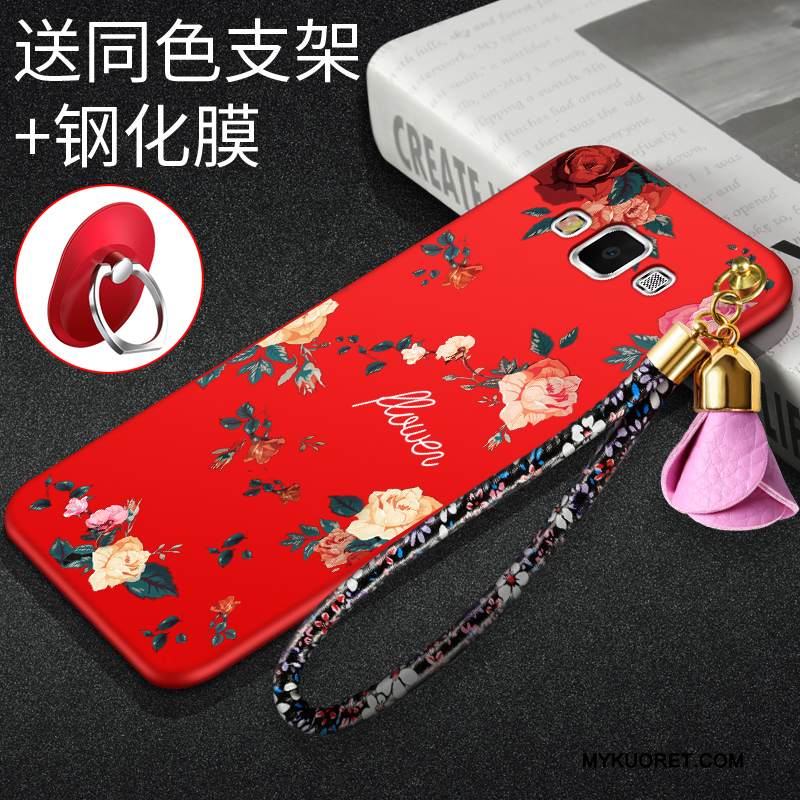 Kuori Samsung Galaxy A7 2015 Laukut Puhelimen Kuoret Punainen, Kotelo Samsung Galaxy A7 2015 Silikoni