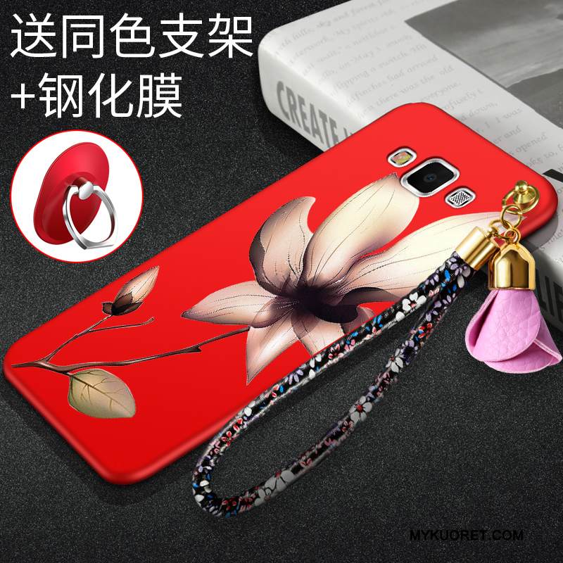 Kuori Samsung Galaxy A7 2015 Laukut Puhelimen Kuoret Punainen, Kotelo Samsung Galaxy A7 2015 Silikoni