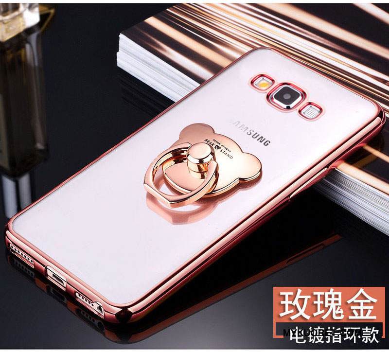 Kuori Samsung Galaxy A7 2015 Laukut Trendi Läpinäkyvä, Kotelo Samsung Galaxy A7 2015 Suojaus Puhelimen Kuoret Kulta