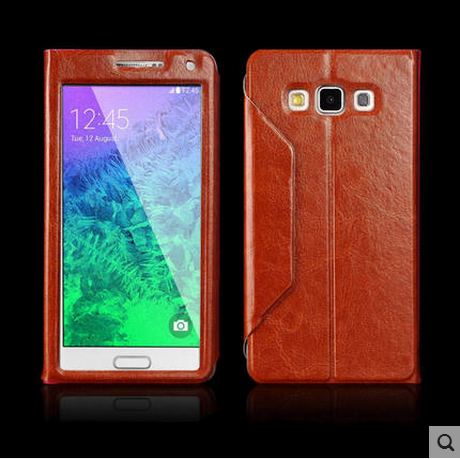 Kuori Samsung Galaxy A7 2015 Nahka Musta Puhelimen Kuoret, Kotelo Samsung Galaxy A7 2015 Kuoret Trendi Murtumaton