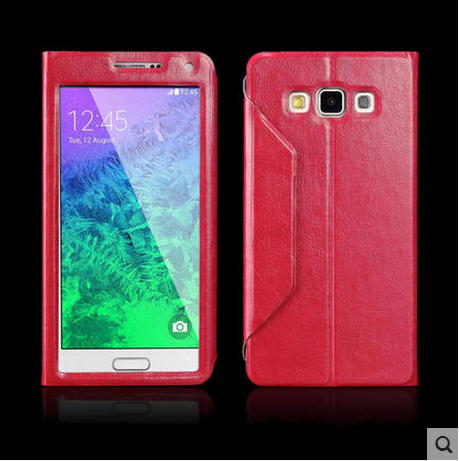Kuori Samsung Galaxy A7 2015 Nahka Musta Puhelimen Kuoret, Kotelo Samsung Galaxy A7 2015 Kuoret Trendi Murtumaton