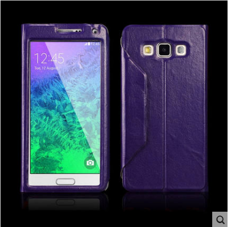 Kuori Samsung Galaxy A7 2015 Nahka Musta Puhelimen Kuoret, Kotelo Samsung Galaxy A7 2015 Kuoret Trendi Murtumaton
