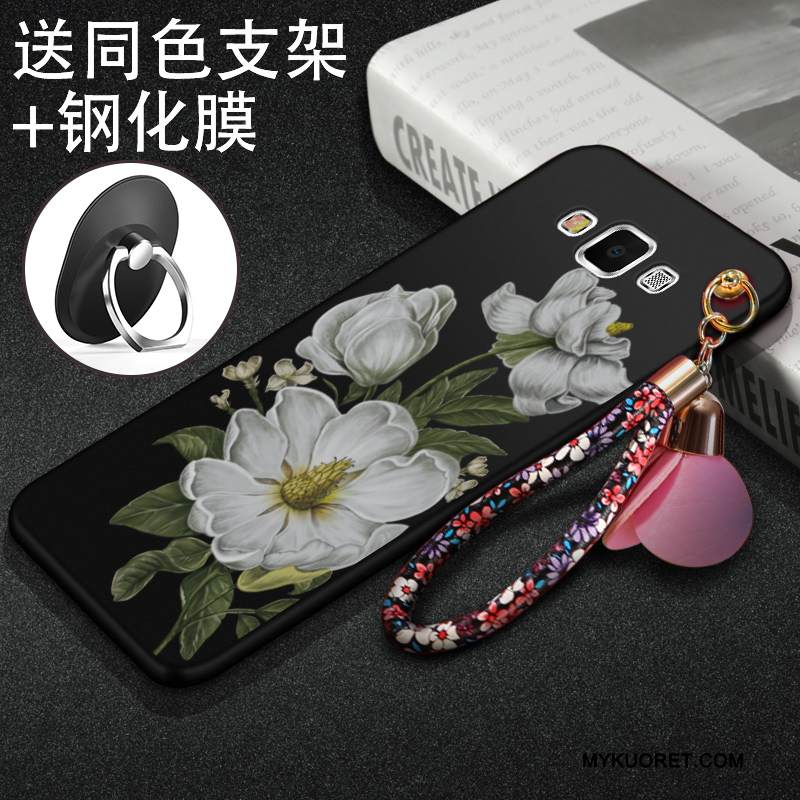 Kuori Samsung Galaxy A7 2015 Pehmeä Neste Musta Puhelimen Kuoret, Kotelo Samsung Galaxy A7 2015 Suojaus Trendi