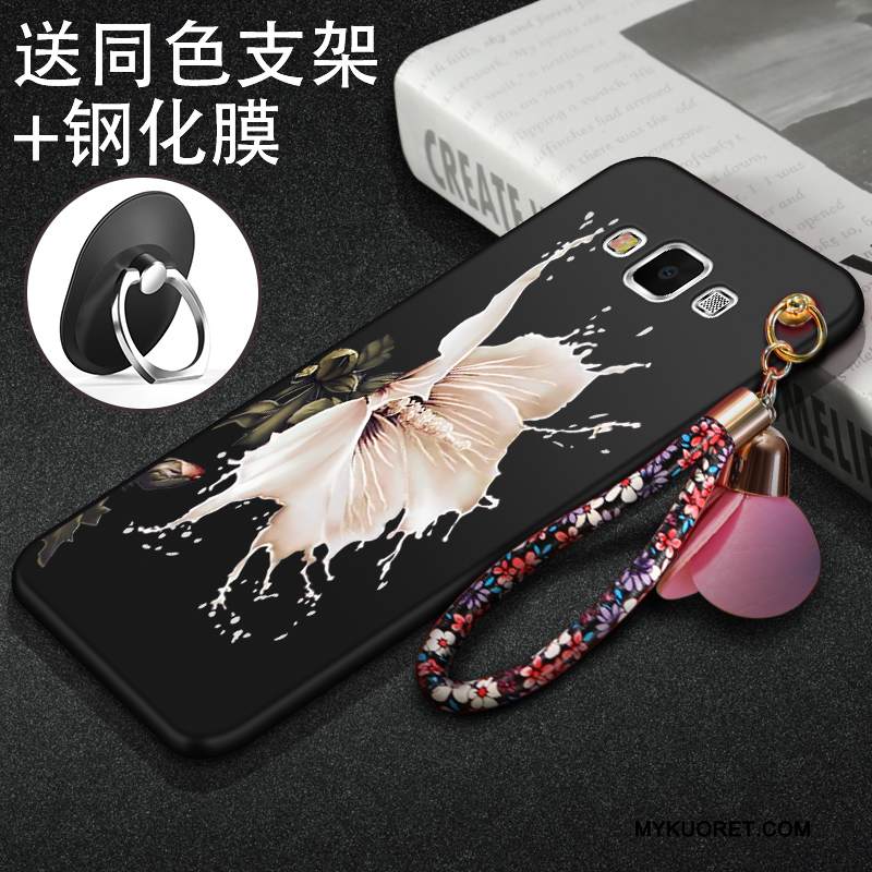 Kuori Samsung Galaxy A7 2015 Pehmeä Neste Musta Puhelimen Kuoret, Kotelo Samsung Galaxy A7 2015 Suojaus Trendi