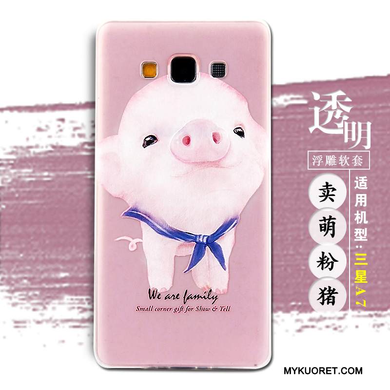 Kuori Samsung Galaxy A7 2015 Pehmeä Neste Puhelimen Kuoret Violetti, Kotelo Samsung Galaxy A7 2015 Silikoni