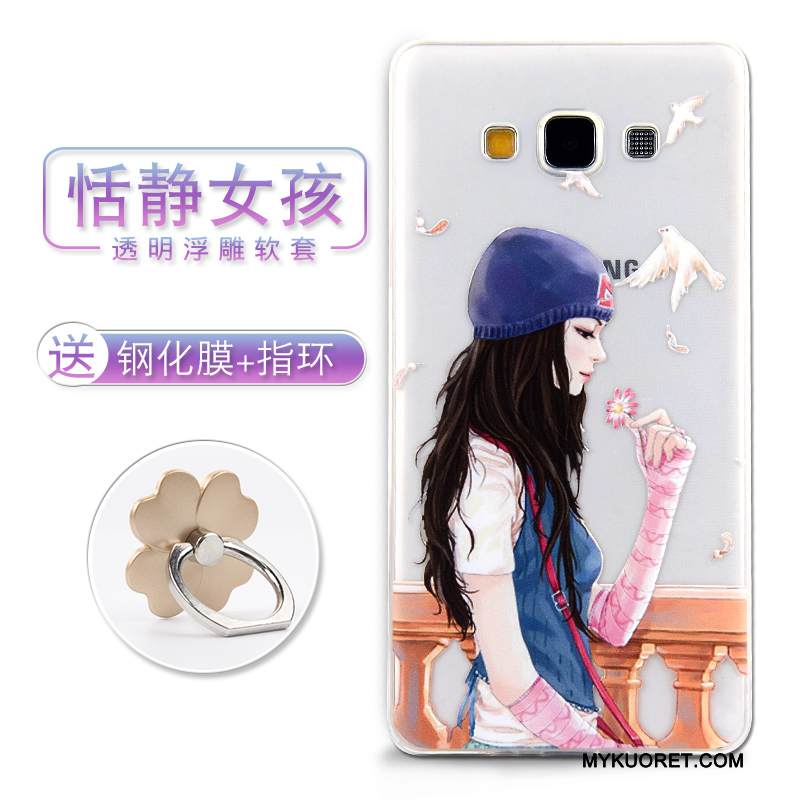 Kuori Samsung Galaxy A7 2015 Pehmeä Neste Puhelimen Kuoret Violetti, Kotelo Samsung Galaxy A7 2015 Silikoni