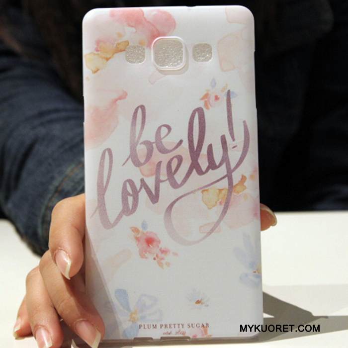 Kuori Samsung Galaxy A7 2015 Sarjakuva Ihana Yksinkertainen, Kotelo Samsung Galaxy A7 2015 Silikoni Puhelimen Kuoret Punainen