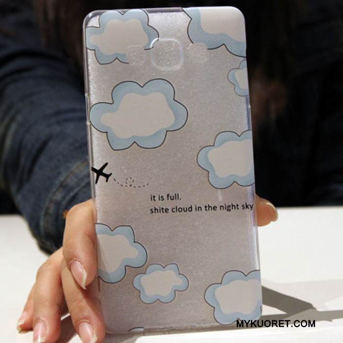 Kuori Samsung Galaxy A7 2015 Sarjakuva Ihana Yksinkertainen, Kotelo Samsung Galaxy A7 2015 Silikoni Puhelimen Kuoret Punainen