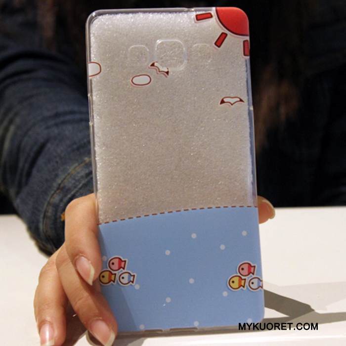 Kuori Samsung Galaxy A7 2015 Sarjakuva Ihana Yksinkertainen, Kotelo Samsung Galaxy A7 2015 Silikoni Puhelimen Kuoret Punainen