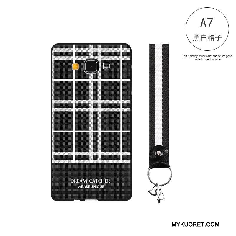 Kuori Samsung Galaxy A7 2015 Sarjakuva Persoonallisuus Trendi, Kotelo Samsung Galaxy A7 2015 Suojaus Puhelimen Kuoret Musta